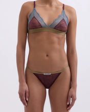 Load image into Gallery viewer, LOVE LACE Delicate triangle bralette, Burgundy