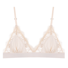 Laden Sie das Bild in den Galerie-Viewer, LOVE LACE Zarter Triangel-Bralette, Weiß