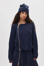 Laden Sie das Bild in den Galerie-Viewer, LUKA Patchwork knit cardigan, Indigo