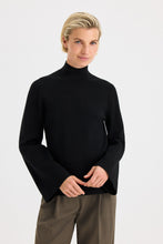 Load image into Gallery viewer, Milano Knit Mock Neck Top, Black