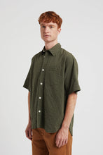 Load image into Gallery viewer, Ole Oversized Stripe SS Shirt Moss green