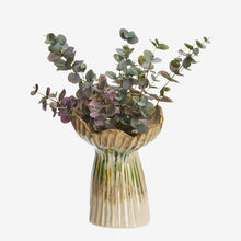 Load image into Gallery viewer, Stoneware vase L, Beige/green