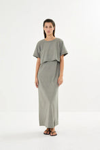 Load image into Gallery viewer, Muna Vintag Cotton open back dress Moon