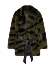 Load image into Gallery viewer, PLUSHY jacket, Dark Olive w. Black