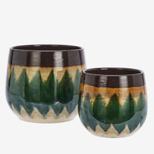Load image into Gallery viewer, Stoneware flower pots, Set of 2