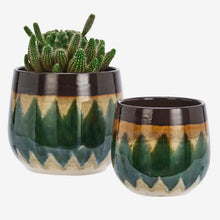 Load image into Gallery viewer, Stoneware flower pots, Set of 2