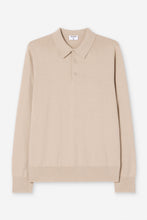 Laden Sie das Bild in den Galerie-Viewer, Knitted Polo Shirt, Pearl Beige