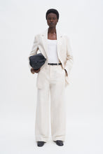 Load image into Gallery viewer, Relaxed Straight Cotton Linen Trousers Cream