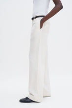 Load image into Gallery viewer, Relaxed Straight Cotton Linen Trousers Cream