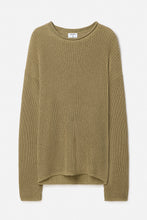 Load image into Gallery viewer, Ribbed Cotton Linen Sweater, Light Olive