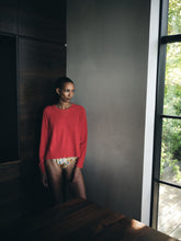 Load image into Gallery viewer, RUCA Cashmix split side boxy sweater, Mandarin