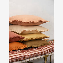 Load image into Gallery viewer, Ruffle cushion cover 50x50cm, Tapenade