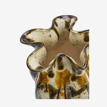 Load image into Gallery viewer, Stoneware vase, Offwhite/Mustard
