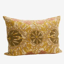 Load image into Gallery viewer, Suzani embroidered cushion cover 50x70, Mustard/khaki