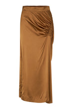 Load image into Gallery viewer, Adda Stretch sheen skirt Hazelnut