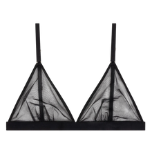 Laden Sie das Bild in den Galerie-Viewer, UMA Bequemes Triangel-Bralette, Schwarz