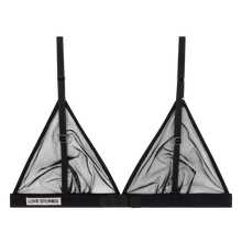 Laden Sie das Bild in den Galerie-Viewer, UMA Bequemes Triangel-Bralette, Schwarz