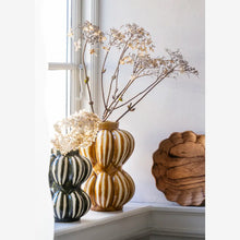 Load image into Gallery viewer, Stoneware vase, Green/natural