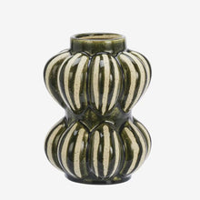 Load image into Gallery viewer, Stoneware vase, Green/natural