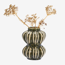 Load image into Gallery viewer, Stoneware vase, Green/natural