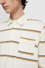 Load image into Gallery viewer, Beck polo long sleeve off white stripes