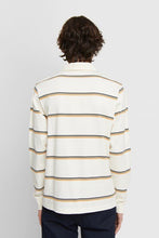 Load image into Gallery viewer, Beck polo long sleeve off white stripes