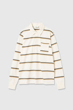 Load image into Gallery viewer, Beck polo long sleeve off white stripes