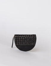 Load image into Gallery viewer, Laura Coin Purse Black Woven Classic Leather