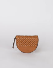 Load image into Gallery viewer, Laura Coin Purse Cognac Woven Classic Leather