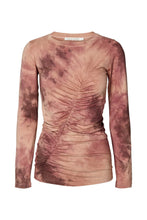 Load image into Gallery viewer, Lora Mountain ruched front top Pink combo