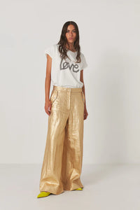 Inja wide leg pant Gold