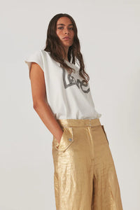 Inja wide leg pant Gold