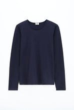 Load image into Gallery viewer, Cotton Stretch Long Sleeve Navy
