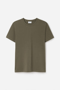 Stretch Cotton Tee Dark olive