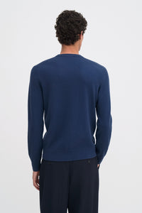 Cotton Merino Sweater Dusk Blue