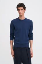 Load image into Gallery viewer, Cotton Merino Sweater Dusk Blue
