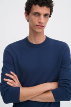 Load image into Gallery viewer, Cotton Merino Sweater Dusk Blue
