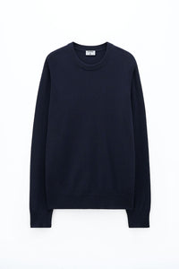 Cotton Merino Sweater Navy