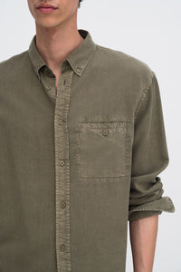 Zachary Shirt Dark Olive Green