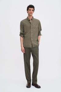 Zachary Shirt Dark Olive Green