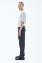 Load image into Gallery viewer, Relaxed Wool Trousers Dark Grey Mel.
