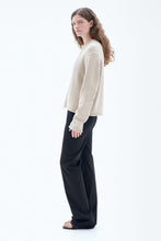 Load image into Gallery viewer, Rolled Hem Sweater Light Beige
