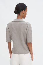 Load image into Gallery viewer, Shortsleeve Collar Cardigan Moss Grey
