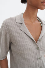 Load image into Gallery viewer, Shortsleeve Collar Cardigan Moss Grey
