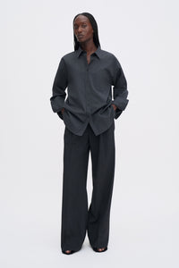 Sammy Pinstripe Shirt Charcoal