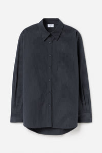 Sammy Pinstripe Shirt Charcoal