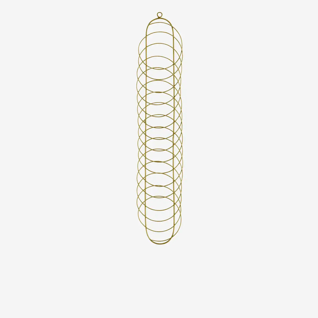 Iron card holder, Ant. brass