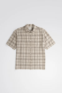 Ivan Relaxed Check SS Shirt Oatmeal