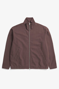 Bjorn Relaxed Organic Loopback Track Jacket, Mahogany