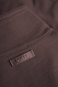 Bjorn Relaxed Organic Loopback Track Jacket, Mahogany